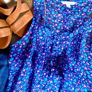 American Eagle Sheer Floral Racerback Tank